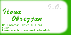 ilona obrezjan business card